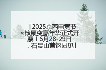 2025京西电竞节×核聚变嘉年华正式开票！6月28-29日，石景山首钢园见